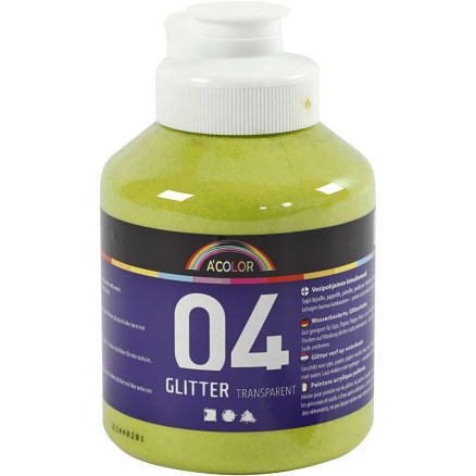Glitter-Acrylfarbe, Lindgrün, 500 ml/ 1 Fl. Glitter-Acrylfarbe, Lindgrün, 500 ml/ 1 Fl. von A-color