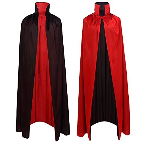 A-SZCXTOP Umhang für Halloween, Vampir, Unisex, wendbar, Stehkragen, Vampir-Hexe, Cape für Weihnachten,Cosplay Party, Kostüme-Mäntel, Erwachsene oder Kinder, 120 cm A-SZCXTOP Umhang für Halloween, Vampir, Unisex, wendbar, Stehkragen, Vampir-Hexe, Cape für Weihnachten,Cosplay Party, Kostüme-Mäntel, Erwachsene oder Kinder, 120 cm von A-SZCXTOP