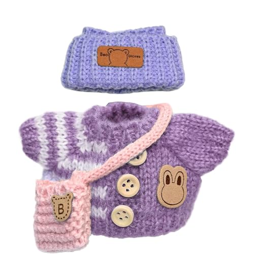 17 cm Puppenkleidung, Puppen Outfit Set, Niedliches DIY Outfit für 17 cm Plüschpuppen der Generation 1/2/3 (QXTZ06) von A.S.Marelis