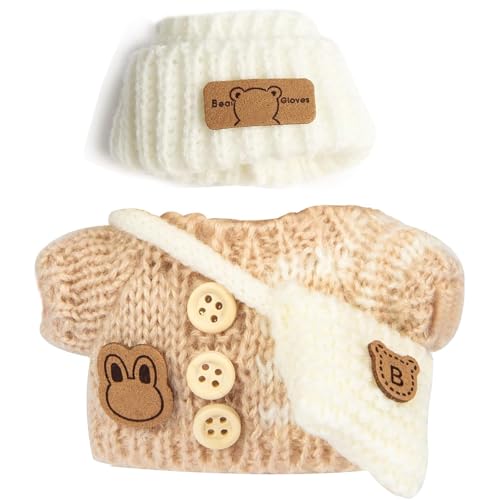 17 cm Puppenkleidung, Puppen Outfit Set, Niedliches DIY Outfit für 17 cm Plüschpuppen der Generation 1/2/3 (QXTZ08) von A.S.Marelis