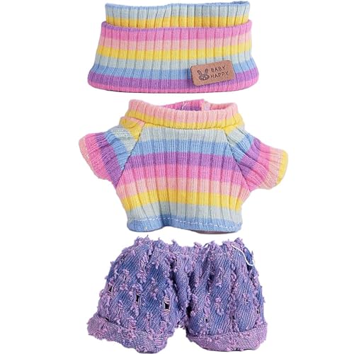 17 cm Puppenkleidung, Puppen Outfit Set, Niedliches DIY Outfit für 17 cm Plüschpuppen der Generation 1/2/3 (QXTZ16) von A.S.Marelis