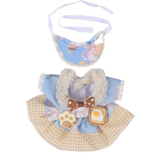 17 cm Puppenkleidung, Puppen Outfit Set, Niedliches DIY Outfit für 17 cm Plüschpuppen der Generation 1/2/3 (QXTZ18) von A.S.Marelis