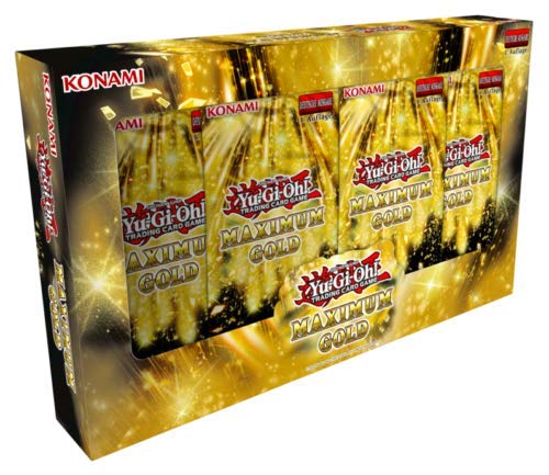 a YuGiOh! Maximum Gold Edition Tuckbox DEUTSCH (4 Booster je 7 Karten) + Arkero-G 100 Small Soft Sleeves von a