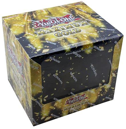 A YuGiOh! Maximum Gold Tuckbox Display | DEUTSCH | Yu-Gi-Oh! Karten NEU | + Arkero-G 100 Small Soft Sleeves japanische Kartenhüllen von A