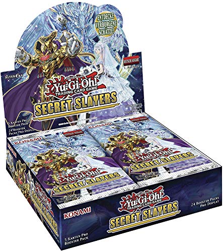 A YuGiOh! Secret Slayers Booster Display | DEUTSCHE Ausgabe | NEU & OVP | Yu-Gi-Oh Karten | + Arkero-G 100 Small Soft Sleeves von Antec