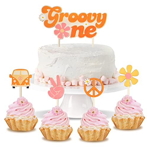 A1diee 5 Stück Groovy One Tortendeko 1 Geburtstag für Kinder Retro Hippie Cake Topper Gänseblümchen Blume Victory Peach Tortenaufsatz aus Holz Kindergeburtstag Torte Toppers für Junge Mädchen A1diee 5 Stück Groovy One Tortendeko 1 Geburtstag für Kinder Retro Hippie Cake Topper Gänseblümchen Blume Victory Peach Tortenaufsatz aus Holz Kindergeburtstag Torte Toppers für Junge Mädchen von A1DIEE