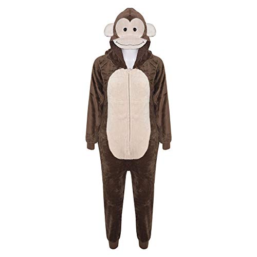 A2Z 4 Kids Tier Einteiler Für Kinder Mädchen Jungen Super Weich Kostüm Für Kinder - E.S Monkey 7-8 von A2Z 4 Kids