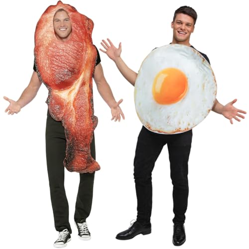 Kostüm für Erwachsene mit Speck und Ei, Frühstück, für Paare, Männer und Frauen, Junggesellinnenabschied, Kostüm-Set von A2ZFD