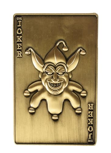 AAA Merchandise Joker Calling Card Metal Replica - Authentische goldfarbene Metallkarte mit magnetischer Rückseite, offiziell lizenziertes DC Comics Sammlerstück, für Batman Fans und Sammler AAA Merchandise Joker Calling Card Metal Replica - Authentische goldfarbene Metallkarte mit magnetischer Rückseite, offiziell lizenziertes DC Comics Sammlerstück, für Batman Fans und Sammler von AAA Merchandise