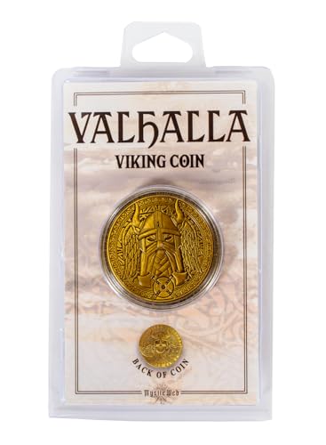AAA Merchandise Limited Edition Wikingermünze - Geprägtes goldfarbenes Sammlerstück mit Wikinger-Krieger und Totenkopf mit nordischen Runen, aufwendige Details, für nordische Mythologie-Enthusiasten AAA Merchandise Limited Edition Wikingermünze - Geprägtes goldfarbenes Sammlerstück mit Wikinger-Krieger und Totenkopf mit nordischen Runen, aufwendige Details, für nordische Mythologie-Enthusiasten von AAA Merchandise