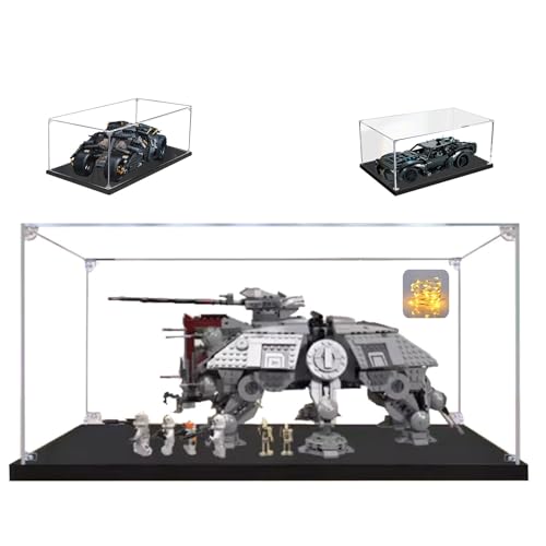 50x30x25cm 3mm Acryl Vitrine Schaukasten für Lego Modellauto 1/10 Batmobile Tumbler 76240 at-TE Walker 75337 BTS Dynamite 21339 43242 von AAABOX