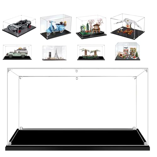 AAABOX 40x25x25cm 3mm Dick Acryl Vitrine Schaukasten für Lego Garten der Stille 10315 Land Rover Classic Defender 90 10317 Vespa 125 10298 und 10308 42160 75979 31153 75353 21044 71773 von AAABOX