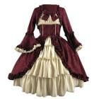 AACH Damen Kleider Vintage Gothic Hochzeitskleid Viktorianisches Kostüm Retro Swing Renaissance Kleid Steampunk Halloween Kleidung 1920er Jahre Partykleid Mittelalterliches Patchwork Ballkleid von AACH