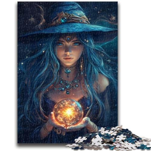 1000-teiliges Puzzle „Zauberin“ für Erwachsene und Jugendliche, als Lernspiel und Herausforderungsspielzeug, ganze Familie (50x75cm) von AADSAZA