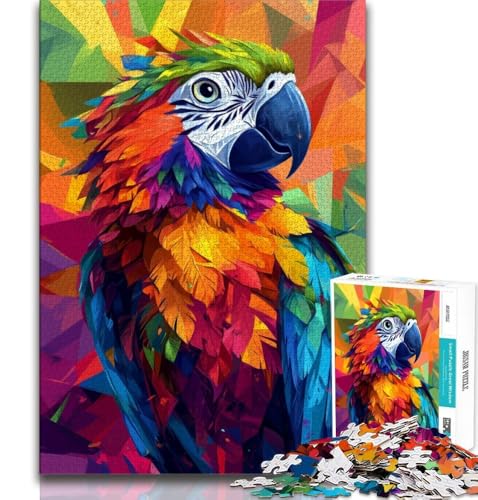1000-teiliges Puzzle für Erwachsene, Papagei, Lernspiele, Heimdekoration, ganze Familie (75x50cm) von AADSAZA