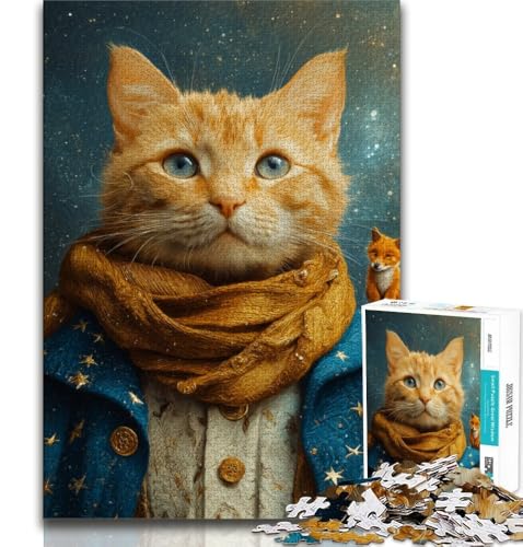 1000-teiliges Puzzle für Erwachsene und Jugendliche, „Der kleine Prinz“ als Katze, Lernspiele, Heimdekoration, ganze Familie (38x26cm) von AADSAZA