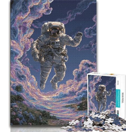1000-teiliges Puzzle für Erwachsene und Jugendliche, Astronaut, Lernspiele, Heimdekoration, Lernspiel für Geburtstag, Weihnachten (75x50cm) von AADSAZA