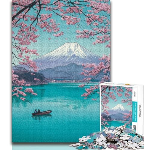 1000-teiliges Puzzle für Erwachsene und Jugendliche, Berg Fuji, Japan, Lernspiele, Heimdekoration, ganze Familie (75x50cm) von AADSAZA