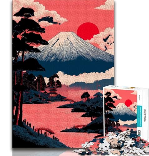 1000-teiliges Puzzle für Erwachsene und Jugendliche, Berg Fuji, Lernspiele, Heimdekoration, Lernspiel für Geburtstag, Weihnachten (38x26cm) von AADSAZA