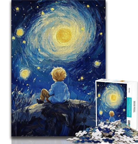 1000-teiliges Puzzle für Erwachsene und Jugendliche, Der kleine Prinz des Nachthimmels, Lernspiele, Heimdekoration, Lernspiel für Geburtstag, Weihnachten (75x50cm) von AADSAZA