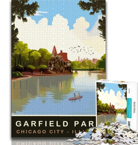 1000-teiliges Puzzle für Erwachsene und Jugendliche, Garfield Park, Stressabbau, Staycation, Zeitvertreib, Heimdekorationsspielzeug (75x50cm) von AADSAZA