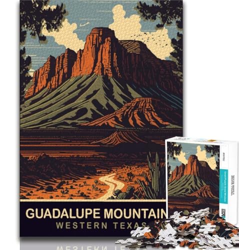 1000-teiliges Puzzle für Erwachsene und Jugendliche, Guadalupe-Berge, Lernspielzeug, Familienspiele, die die Liebe zwischen Paaren stärken (75x50cm) von AADSAZA
