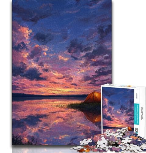 1000-teiliges Puzzle für Erwachsene und Jugendliche, Sonnenuntergangslandschaft, Spielzeug, Lernspiele, Stressabbau, tolle Geschenke und Spielzeuge (38x26cm) von AADSAZA