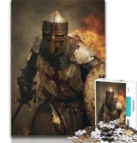1000-teiliges Puzzle für Erwachsene und Jugendliche, Tempelritter, dekomprimierendes intellektuelles Lernspielzeug, ganze Familie (38x26cm) von AADSAZA