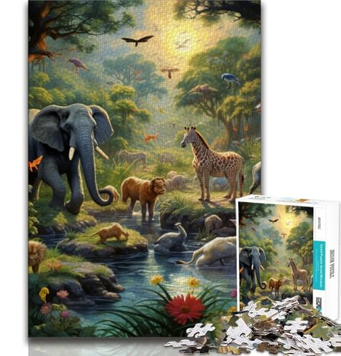 1000-teiliges Puzzle für Erwachsene und Jugendliche, Tierwelt, Spielzeug, Lernspiele, Stressabbau, tolle Geschenke und Spielzeuge (75x50cm) von AADSAZA