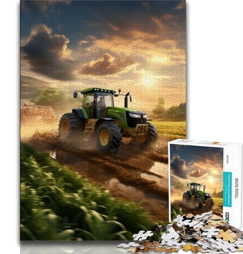1000-teiliges Puzzle für Erwachsene und Jugendliche, Traktorgeräte, Spielzeug, Lernspiele, Stressabbau, tolle Geschenke und Spielzeuge (38x26cm) von AADSAZA
