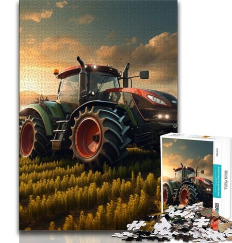 1000-teiliges Puzzle für Erwachsene und Jugendliche, Traktorgeräte, Spielzeug, Lernspiele, Stressabbau, tolle Geschenke und Spielzeuge (75x50cm) von AADSAZA