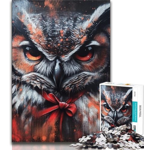 1000-teiliges Puzzle für Erwachsene und Jugendliche, geheimnisvolle Eule, Lernspiele, Heimdekoration, ganze Familie (38x26cm) von AADSAZA