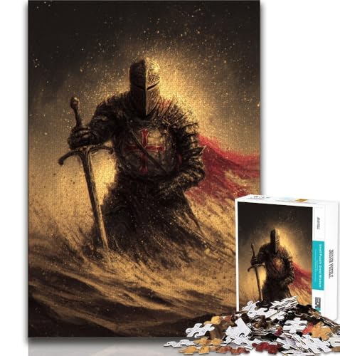 1000-teiliges Puzzle für Erwachsene und Jugendliche, mittelalterliche Ritter, Spielzeug, Lernspiele, Stressabbau, einzigartige Heimdekoration und Geschenke (38x26cm) von AADSAZA