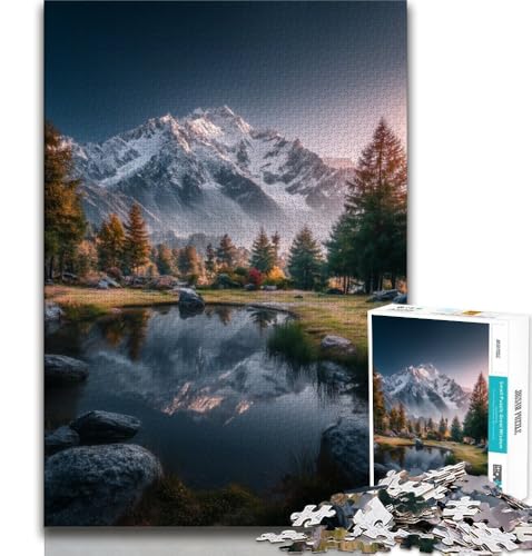 1000-teiliges Puzzle für Erwachsene und Jugendliche, wunderschöne Berge und Seen, Lernspiele, Heimdekoration, ganze Familie (38x26cm) von AADSAZA