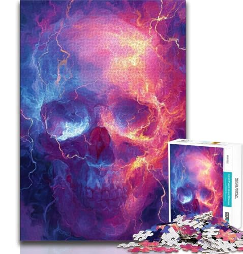 1000-teiliges Puzzle für Erwachsene und Teenager, Blitzskelett, Spielzeug, Lernspiele, Stressabbau, tolle Geschenke und Spielzeuge (75x50cm) von AADSAZA
