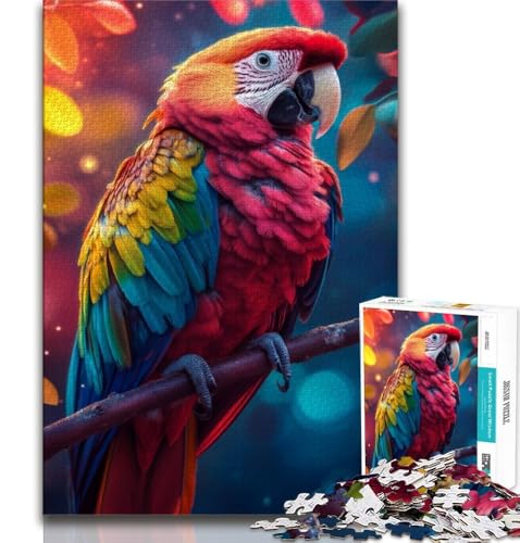 1000-teiliges Puzzle für Erwachsene und Teenager, Tierpapagei, Spielzeug, Lernspiele, Stressabbau, tolle Geschenke und Spielzeuge (75x50cm) von AADSAZA