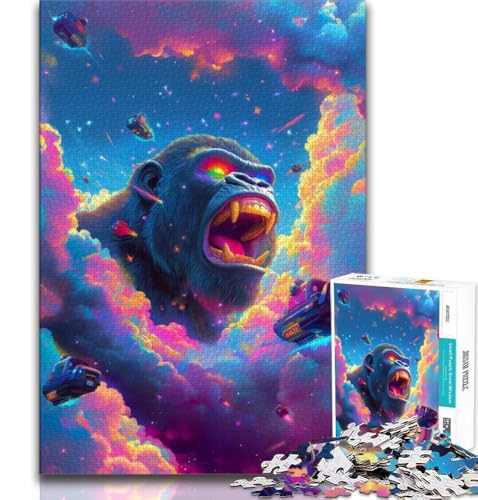 1000-teiliges Puzzle für Erwachsene und Teenager, Wolkenschimpanse, Spielzeug, Lernspiele, Stressabbau, tolle Geschenke und Spielzeuge (38x26cm) von AADSAZA