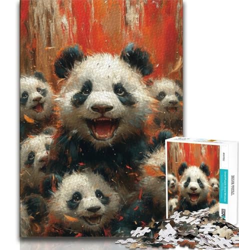 1000-teiliges Puzzle für Jugendliche und Erwachsene, Dschungelpanda, Spielzeug, Lernspiele, Stressabbau, tolle Geschenke und Spielzeuge (38x26cm) von AADSAZA