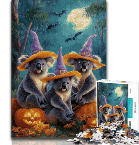 1000-teiliges Puzzle für Jugendliche und Erwachsene, Halloween-Tiere, Spielzeug, Lernspiele, Stressabbau, tolle Geschenke und Spielzeuge (38x26cm) von AADSAZA