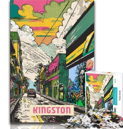1000-teiliges Puzzle für Jugendliche und Erwachsene, Kingston, Spielzeug, Lernspiele, Stressabbau, tolle Geschenke und Spielzeuge (38x26cm) von AADSAZA