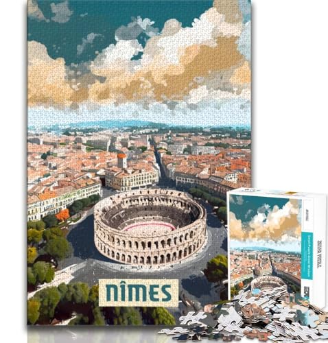 1000-teiliges Puzzle für Jugendliche und Erwachsene, Nimes, Spielzeug, Lernspiele, Stressabbau, tolle Geschenke und Spielzeuge (75x50cm) von AADSAZA