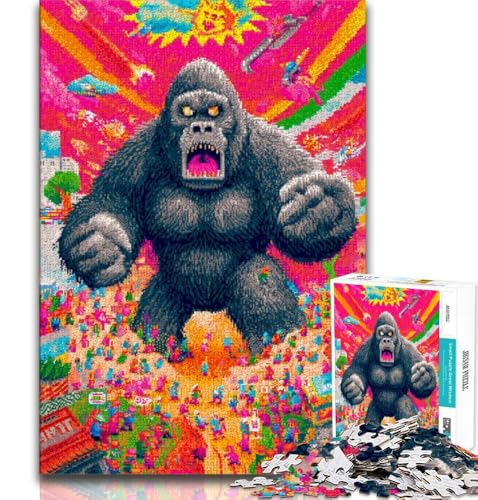 1000-teiliges Puzzle für Jugendliche und Erwachsene, Schimpanse, Spielzeug, Lernspiele, Stressabbau, tolle Geschenke und Spielzeuge (38x26cm) von AADSAZA