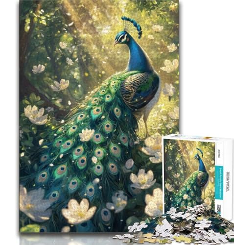 1000-teiliges Puzzle für Jugendliche und Erwachsene, Tierpfau, Spielzeug, Lernspiele, Stressabbau, tolle Geschenke und Spielzeuge (38x26cm) von AADSAZA