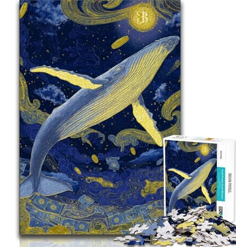 1000-teiliges Puzzle für Jugendliche und Erwachsene, Wal, Spielzeug, Lernspiele, Stressabbau, tolle Geschenke und Spielzeuge (38x26cm) von AADSAZA