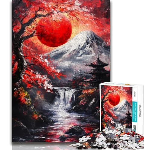 1000-teiliges Puzzle für Teenager, Berg Fuji, Japan, Lernspiele, Heimdekoration, Geburtstagsgeschenk, Geschenke, Wandkunst (75x50cm) von AADSAZA