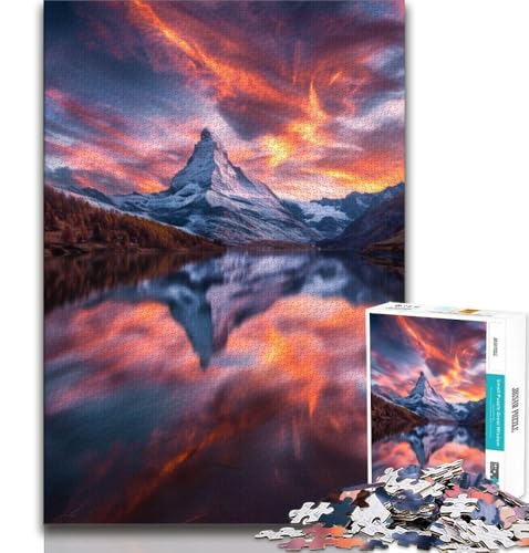 1000-teiliges Puzzle für Teenager, wunderschöne Berge und Seen, Lernspielzeug, Familienspiele, einzigartige Geburtstags- und Geschenkideen (75x50cm) von AADSAZA