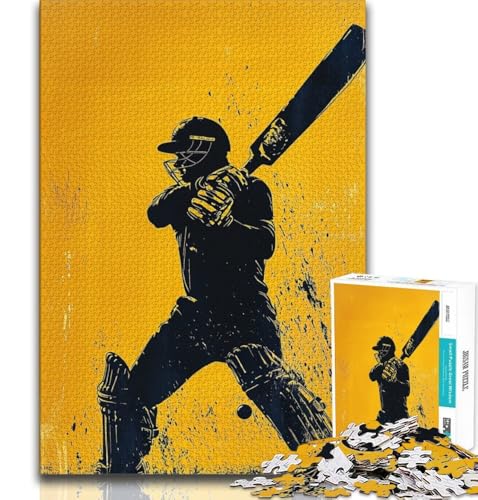 1000-teiliges Puzzle für Teenager und Erwachsene, Baseballspieler, Spielzeug, Lernspiele, Stressabbau, tolle Geschenke und Spielzeuge (38x26cm) von AADSAZA