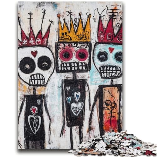 1000-teiliges Puzzle im Basquiat-Stil für Erwachsene und Jugendliche, Quizspiel-Wanddekoration, einzigartige Geburtstags (38x26cm) von AADSAZA
