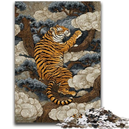 1000-teiliges Puzzle im japanischen Tiger-Stil für Teenager, Geschenke für Lernspiele, Herausforderungsspielzeug, einzigartige Heimdekoration und Geschenke (38x26cm) von AADSAZA