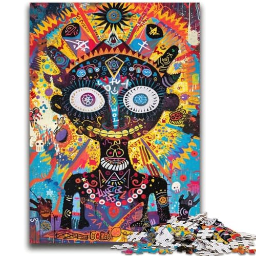 2000-teiliges Puzzle im Basquiat-Stil für Erwachsene und Jugendliche, Quizspiel-Wanddekoration, einzigartige Geburtstags (70x100cm) von AADSAZA